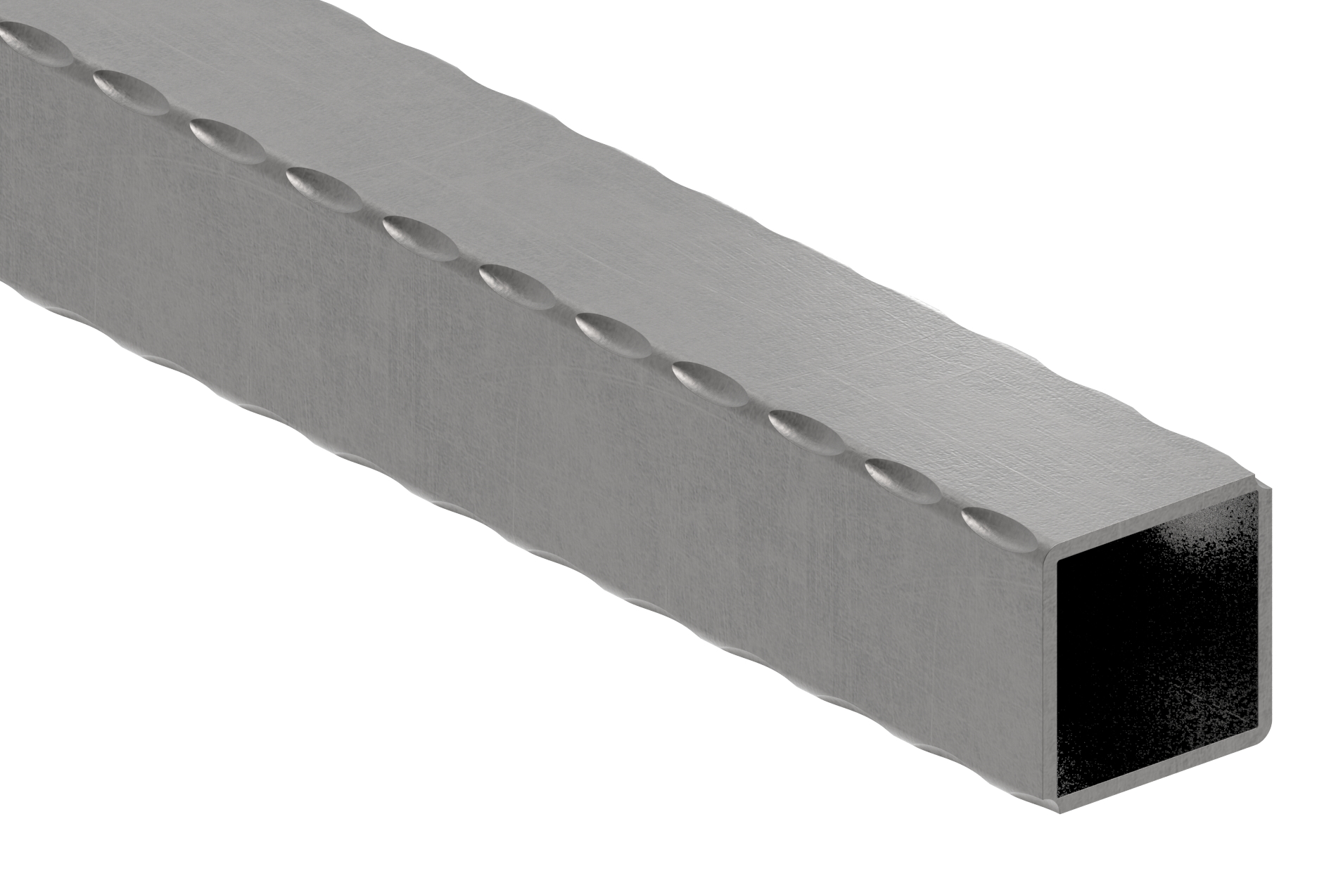 Quadratrohr 40x40x2,5mm, L: 3000mm, gehämmert