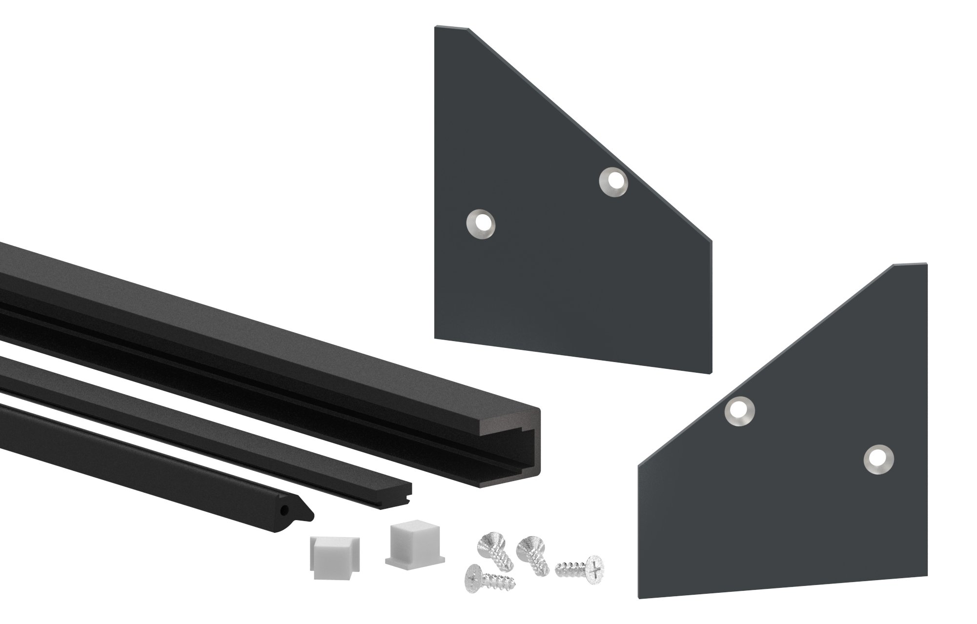Montage-Set Glas 17,52mm eleganza canopy, für L: 3,000m