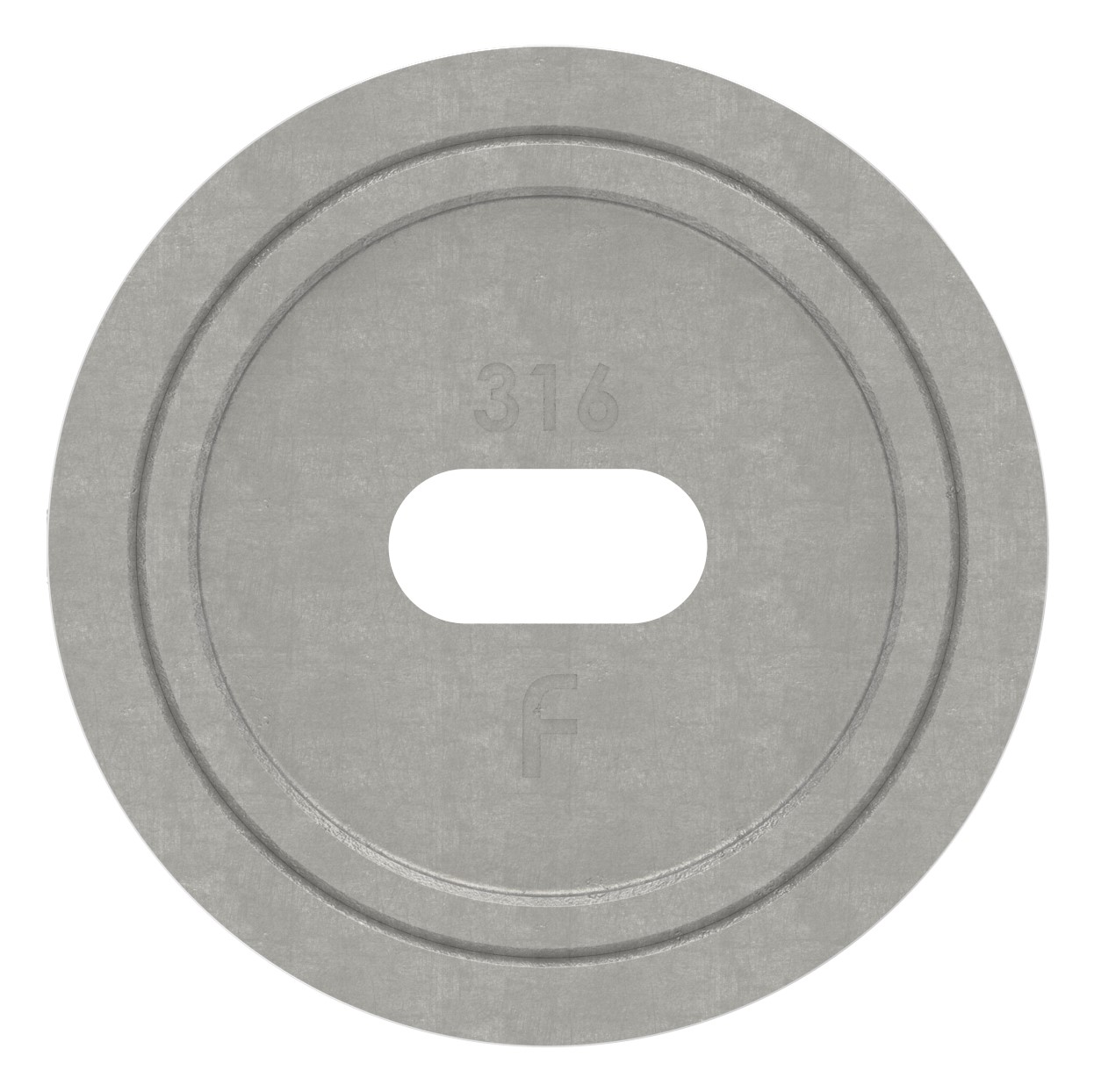 Wandbefestigung für Nutrohr 42,4mm, rechts, V4A