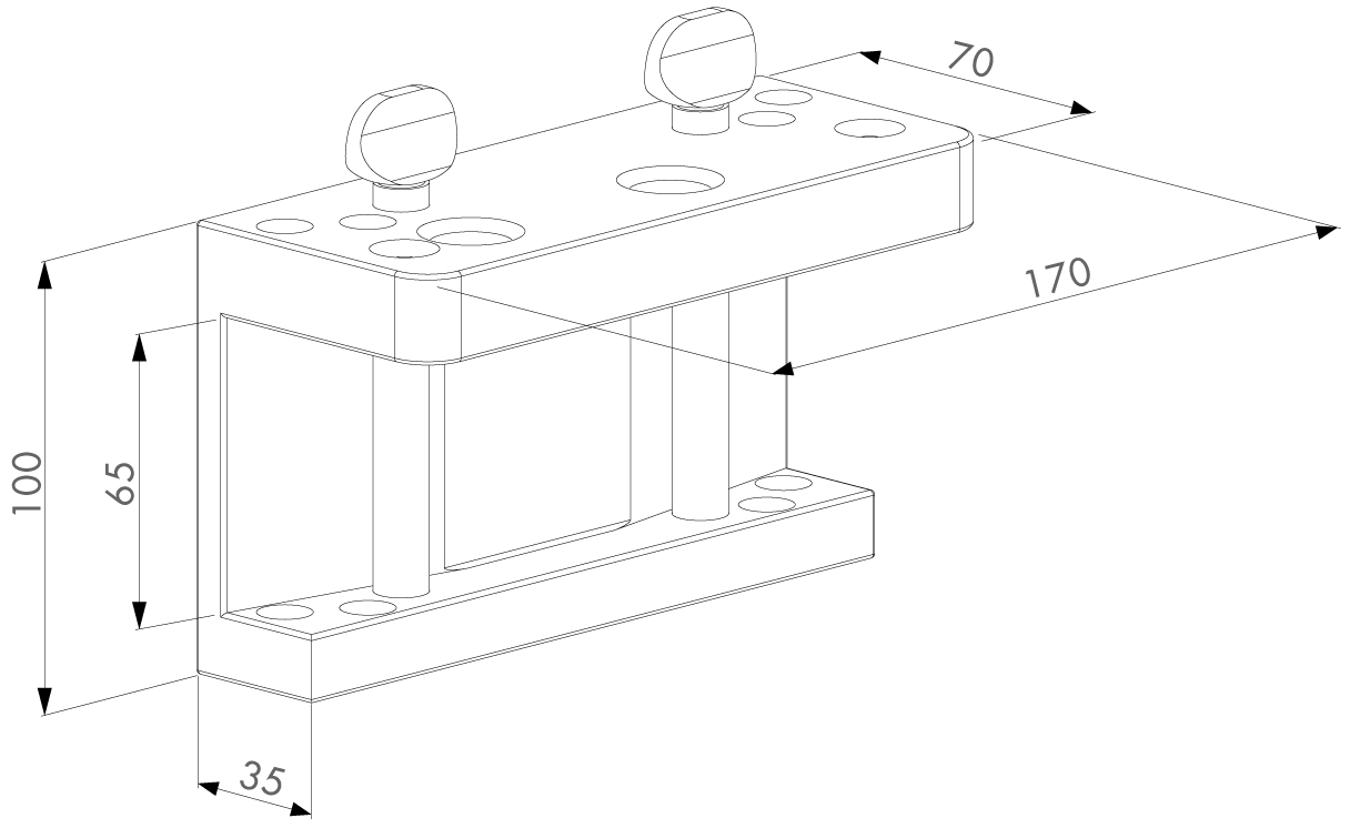Bohrschablone für Locinox-Schlösser und Anschläge