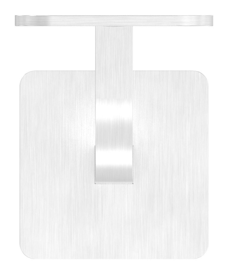 Handlaufhalter mit Handlaufanschlussplatte flach (Ronde und Bügel verschweißt), V2A