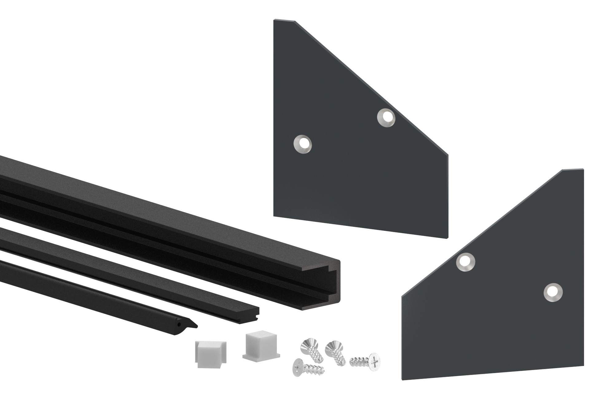 Montage-Set Glas 21,52mm eleganza canopy, für L: 2,405m Montage-Set Glas 21,52mm eleganza canopy, für L: 2,405m