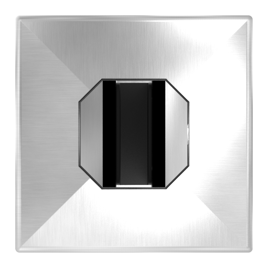 Bodenglashalter eckig, für Glas 12 - 12,76mm, V4A Bodenglashalter eckig, für Glas 12 - 12,76mm, V4A
