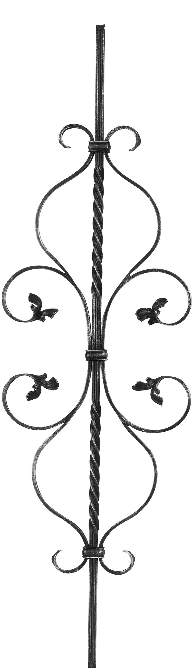 Zierstab 12x12mm, gerillt, Barock, H: 900mm