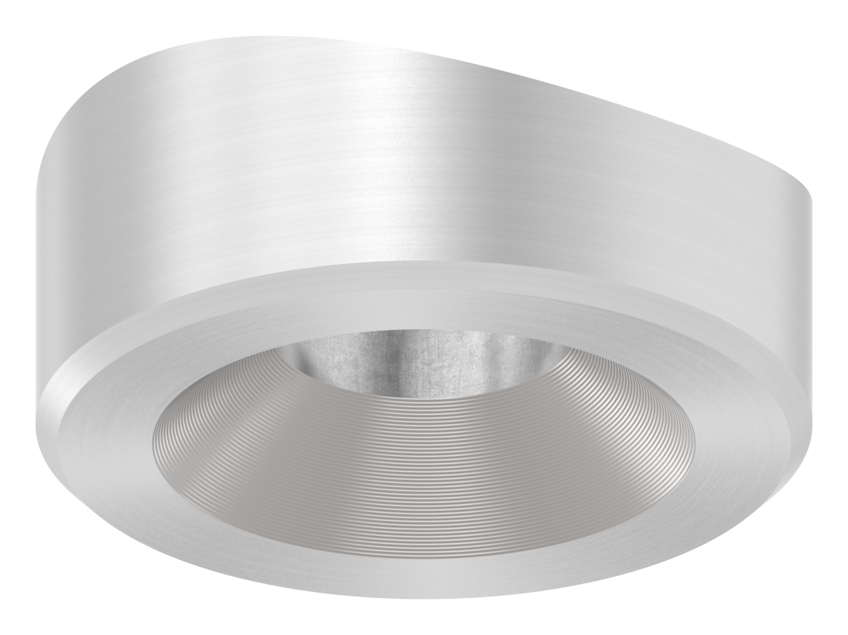 Ausgleichsstück für Rohr 42,4mm, Ø 18mm, mit gesenkter Bohrung 7mm, V2A