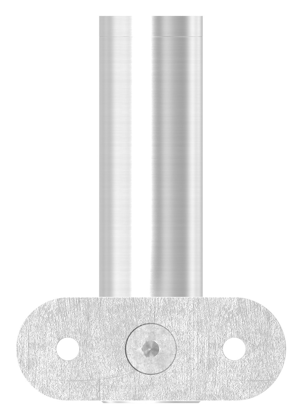 Handlaufhalter mit Handlaufanschlussplatte flach, V2A