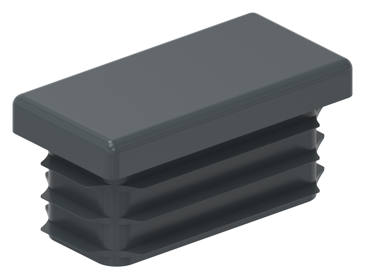 Kunststoffkappe für Rechteckrohr 40x20mm