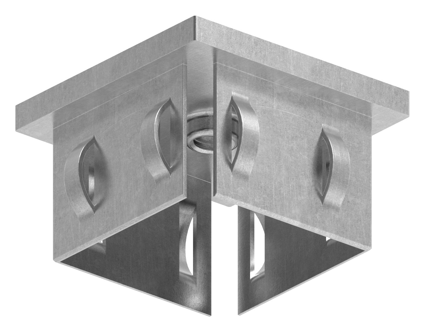 Stahleinschlagkappe, für Quadratrohr 50x50mm