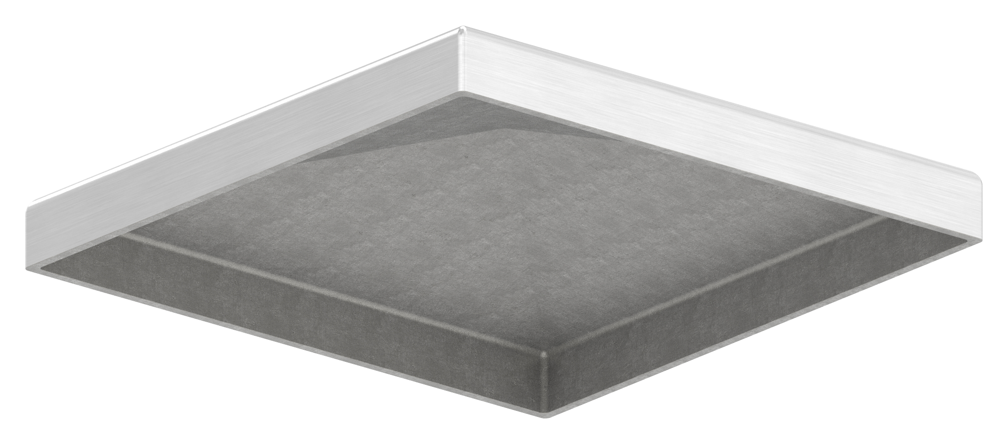 Pyramidenkappe, für Rohr 90x90mm, V2A