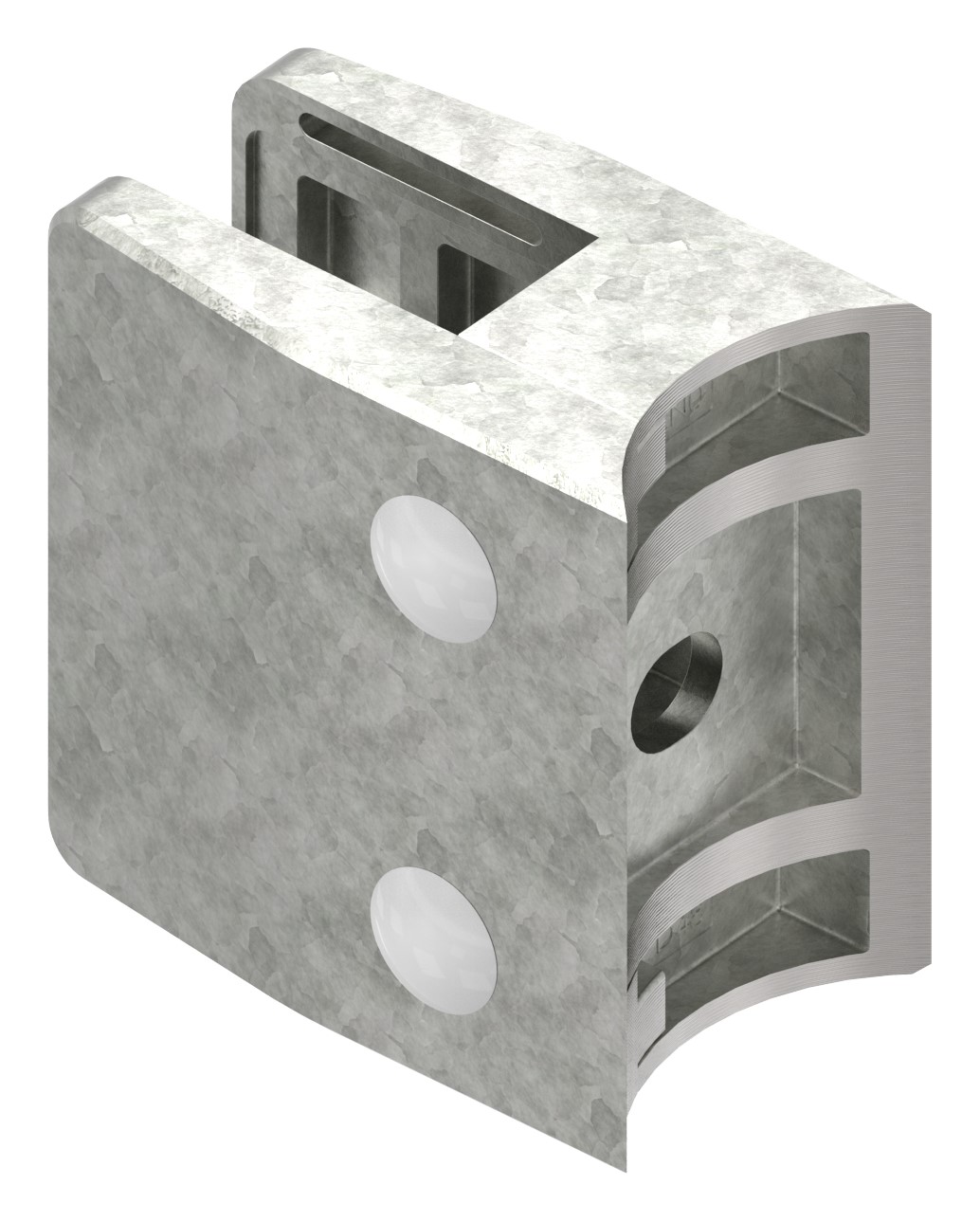 Glasklemme Mod. 35, Anschluss: 48,3mm, Zink roh Glasklemme Mod. 35, Anschluss: 48,3mm, Zink roh