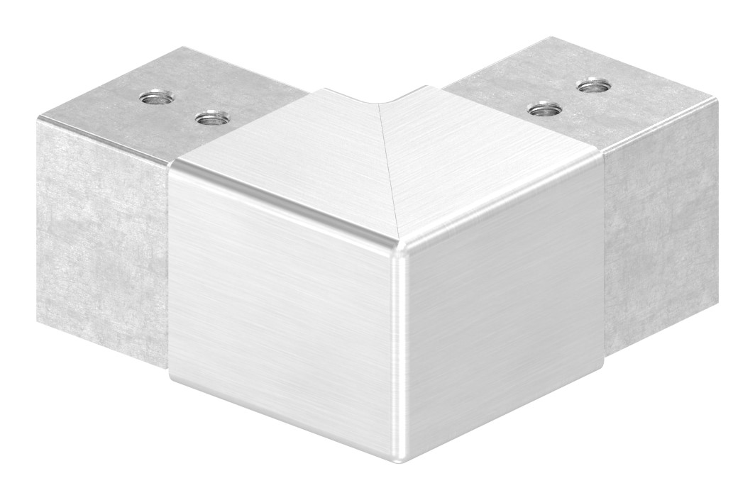 Eckbogen, horizontal, für Nutrohr 40x40mm, V2A