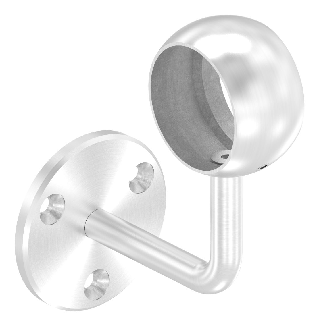 Handlaufhalter mit Kugelring für Rohr 48,3mm (Ronde und Bügel verschraubt), V2A Handlaufhalter mit Kugelring für Rohr 48,3mm (Ronde und Bügel verschraubt), V2A
