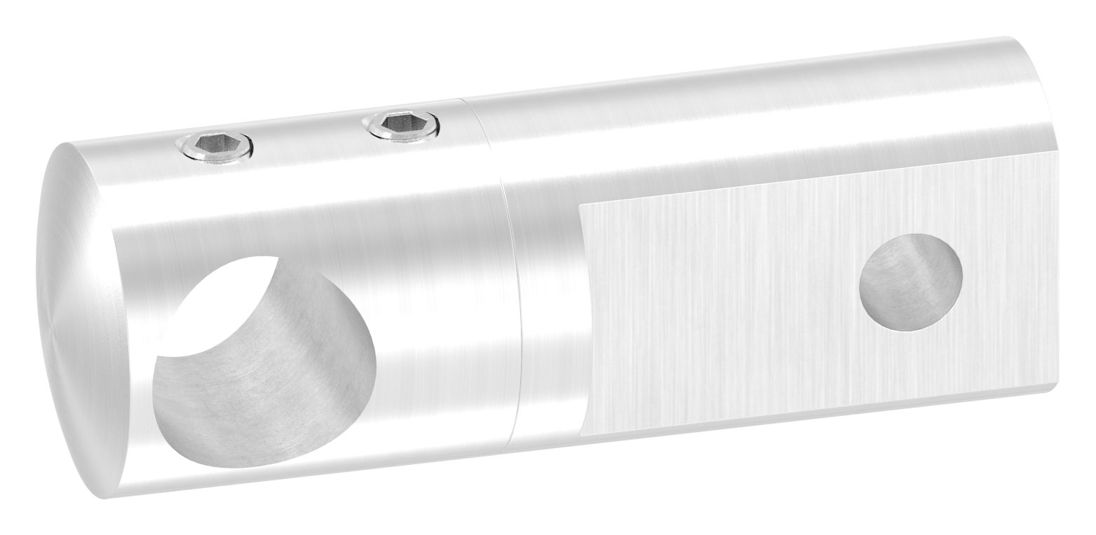 Querstabhalter (Montage zwischen zwei Flacheisen), Bohrung 14,2mm, V2A Querstabhalter (Montage zwischen zwei Flacheisen), Bohrung 14,2mm, V2A