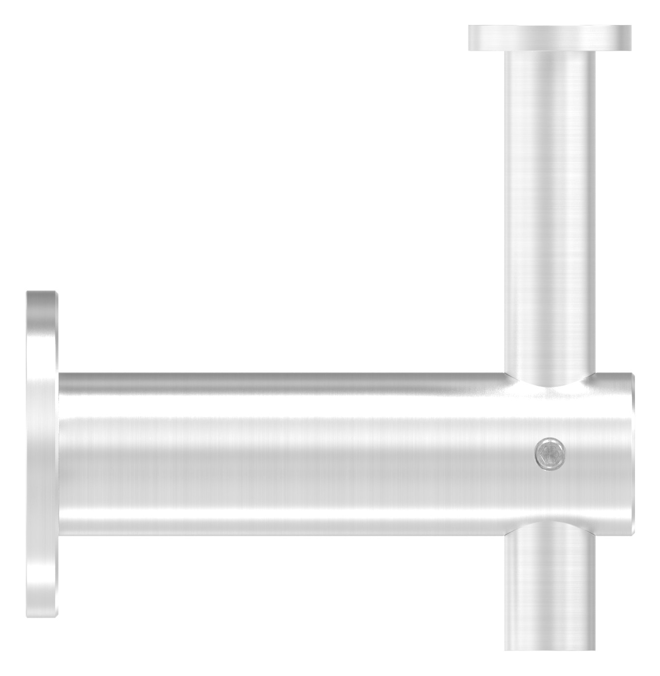 Handlaufhalter mit Handlaufanschlussplatte flach, V2A