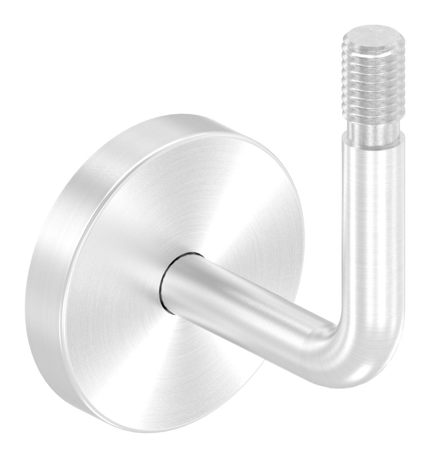 Handlaufhalter Außengewinde inkl. Abdeckrosette (Ronde und Bügel verschweißt), V2A