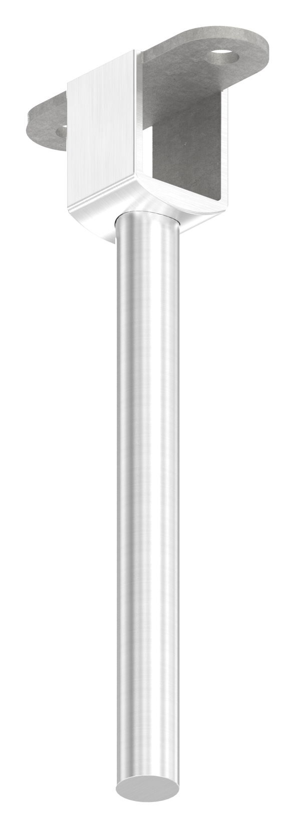 Stift mit Anschlussplatte für LED-Handlauf, voll, V2A