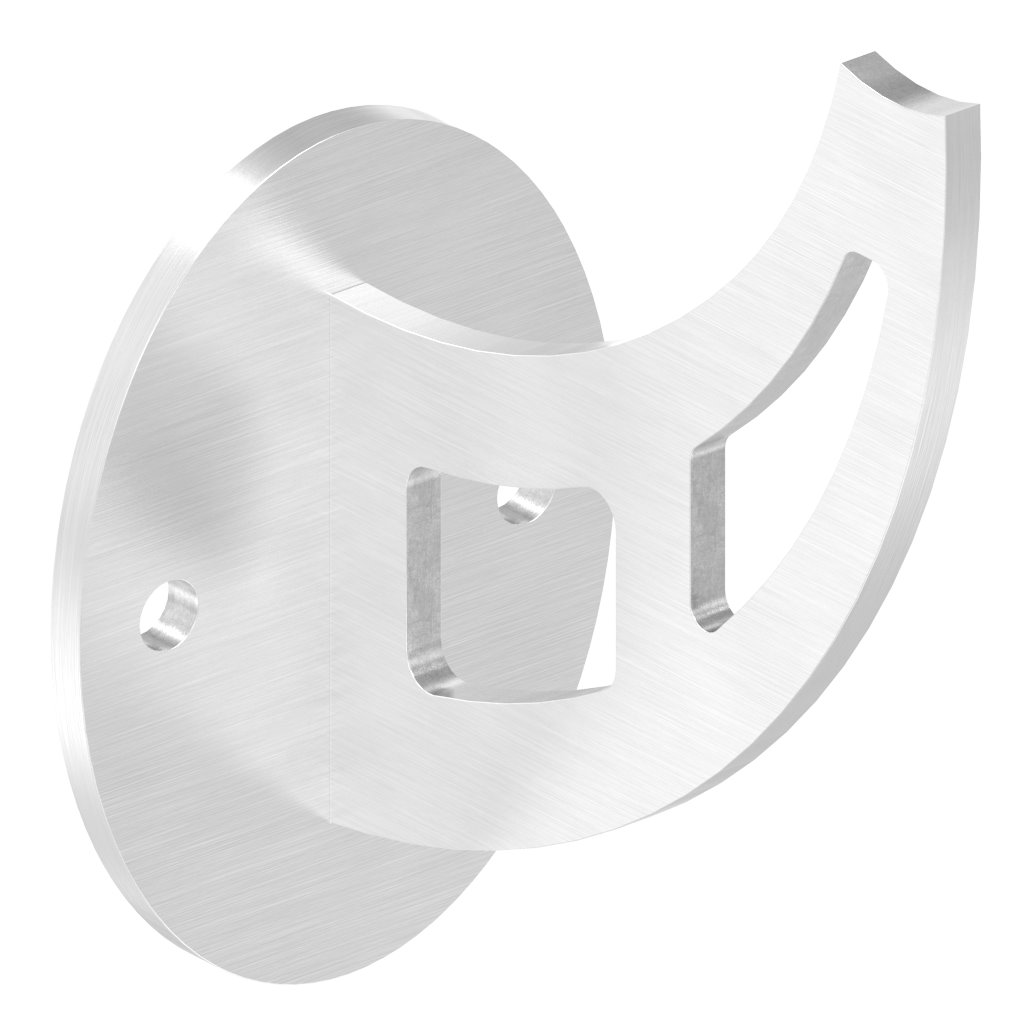 Handlaufträger mit Ronde oval, V2A