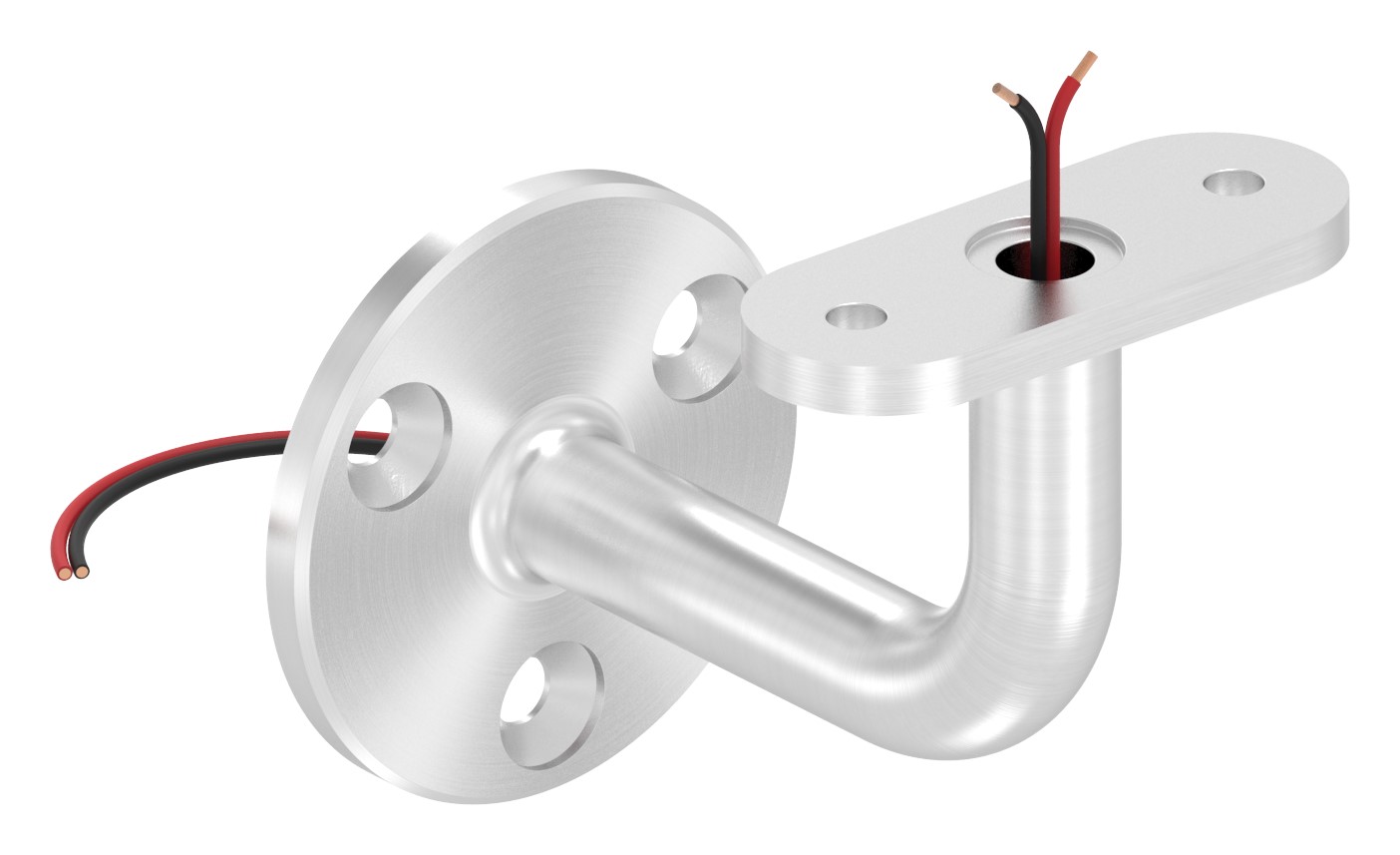Handlaufhalter mit Kabeldurchführung für LED Handläufe, V2A