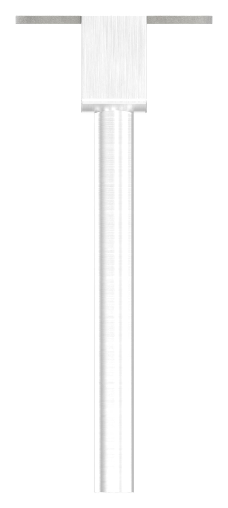 Stift mit Anschlussplatte für LED-Handlauf, hohl, V2A