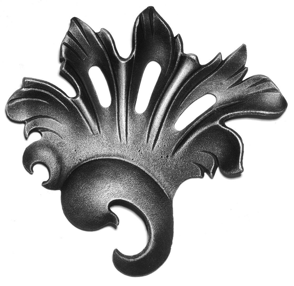 Zierrosette, 155x140x20mm, rechts