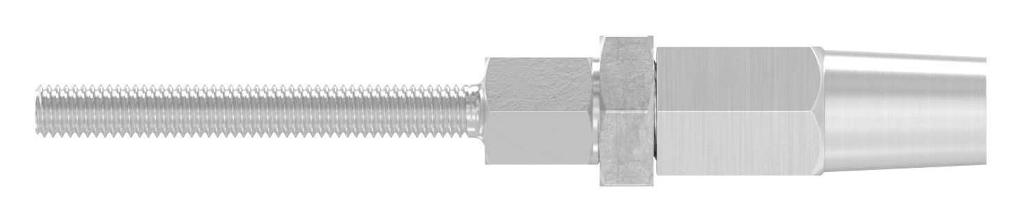 Gewindeterminal zur Selbstmontage für Seil Ø 3mm, V4A