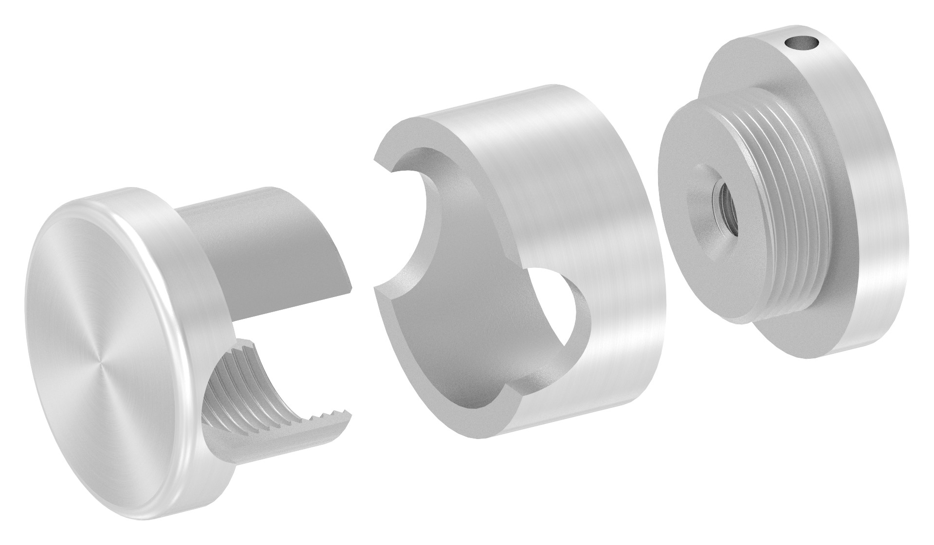 Brenk Grundhalter für Stäbe Ø 16mm, V2A
