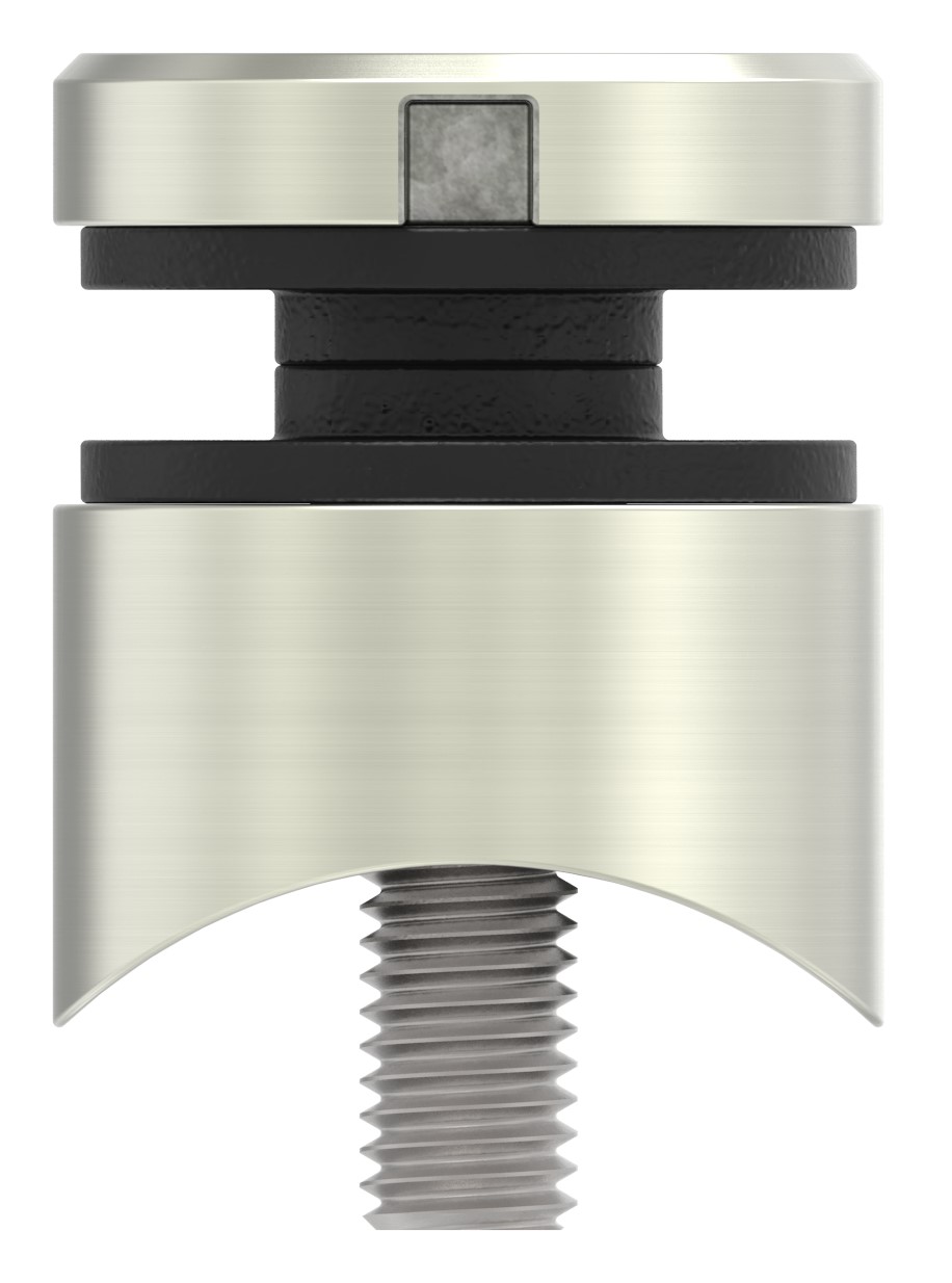 Glaspunkthalter 30mm, Anschluss: 42,4mm, VA-Effekt Glaspunkthalter 30mm, Anschluss: 42,4mm, VA-Effekt