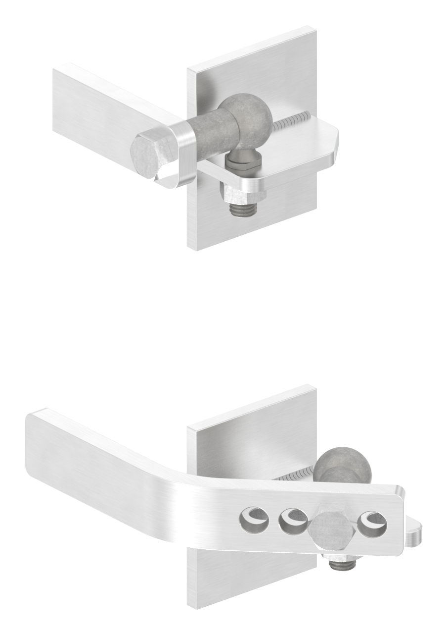 Hebetorbeschlag für Metallpfosten, Edelstahl V2A Hebetorbeschlag für Metallpfosten, Edelstahl V2A