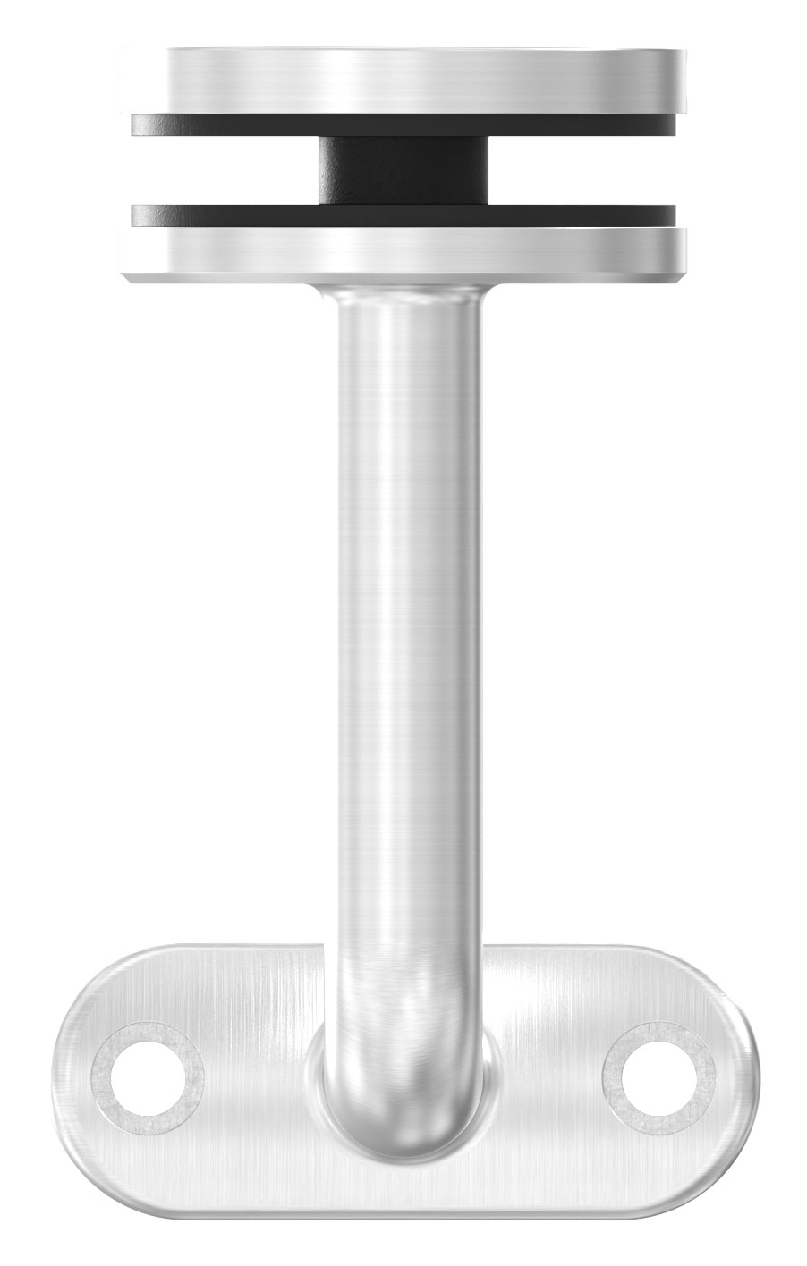 Handlaufhalter für Glas, Handlaufanschlussplatte 42,4mm, V4A Handlaufhalter für Glas, Handlaufanschlussplatte 42,4mm, V4A