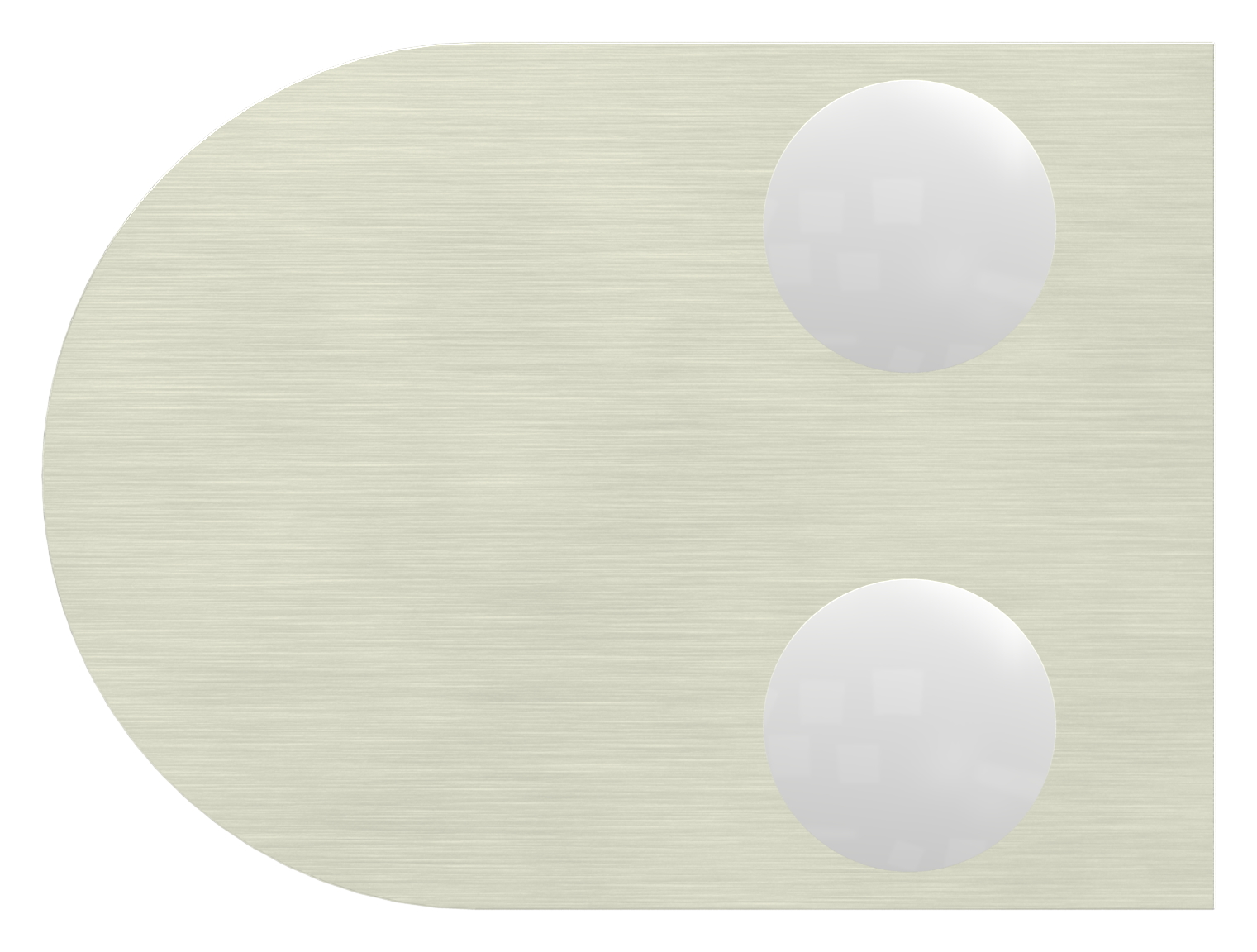 Glasklemme Mod. 30, Anschluss: 42,4mm, VA-Effekt