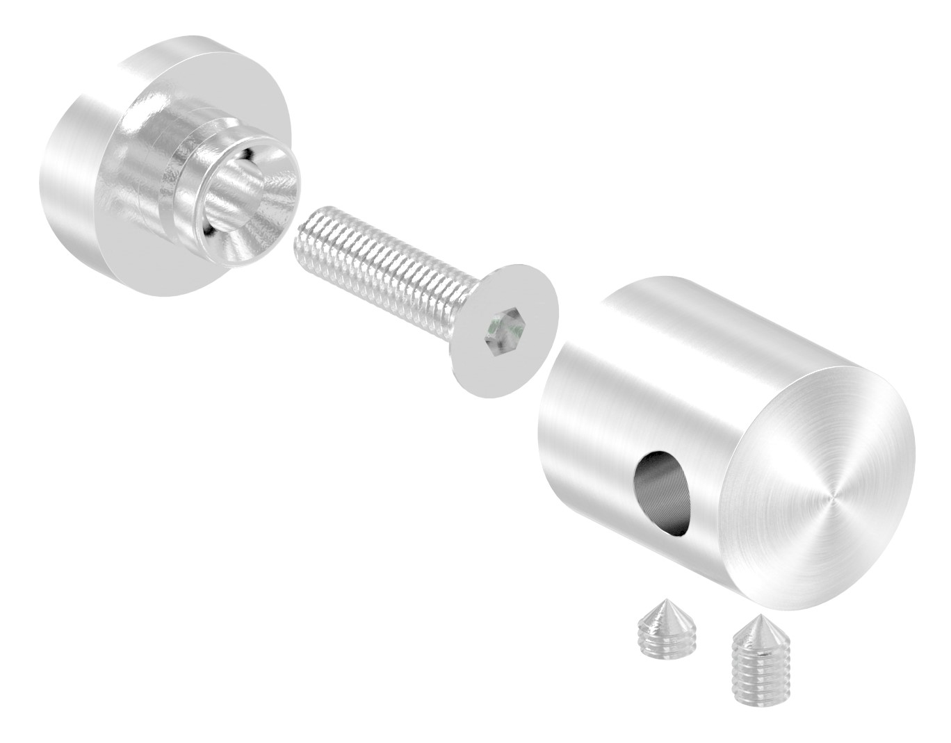 Seilhalter, für 6mm Seil, Anschluss: 42,4mm, V2A