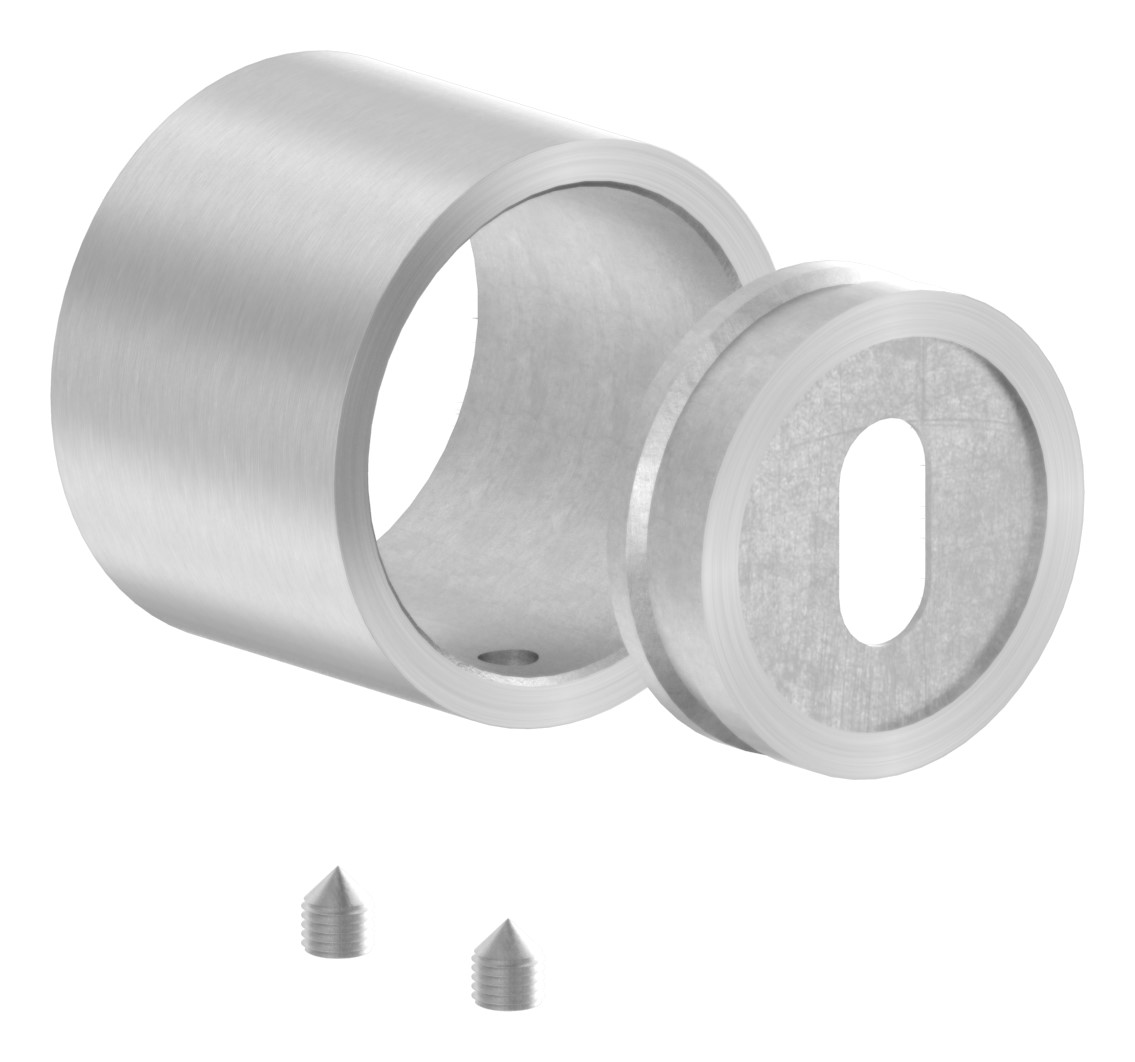 Wandbefestigung für Rohr 33,7mm, V2A Wandbefestigung für Rohr 33,7mm, V2A