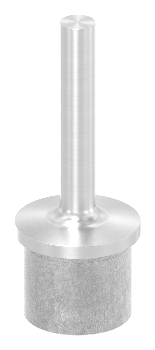 Rohrabschlussstopfen mit Stift Ø 12mm für Rohr 42,4x3,0mm, V2A