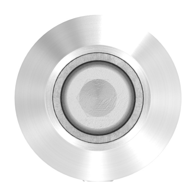 Querstabhalter zum Stoßen, Bohrung Ø 12,5mm, flacher Anschluss, V2A