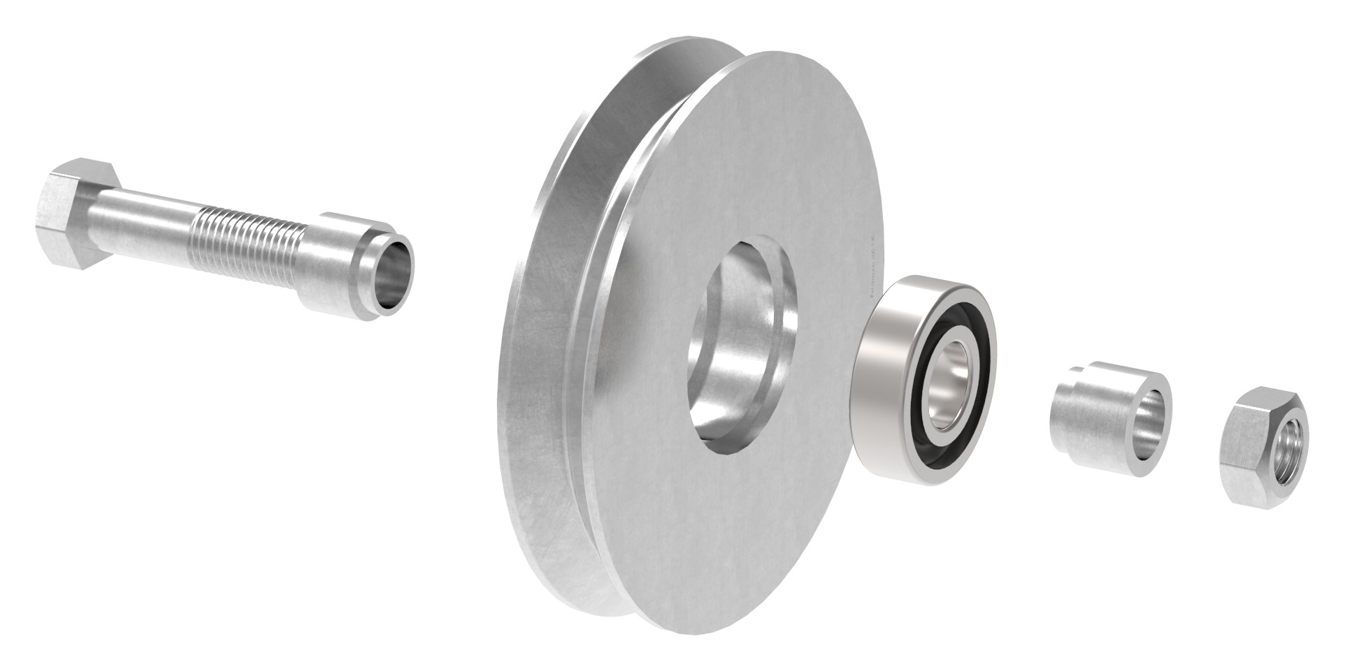 Schiebetorrolle mit V-Rille