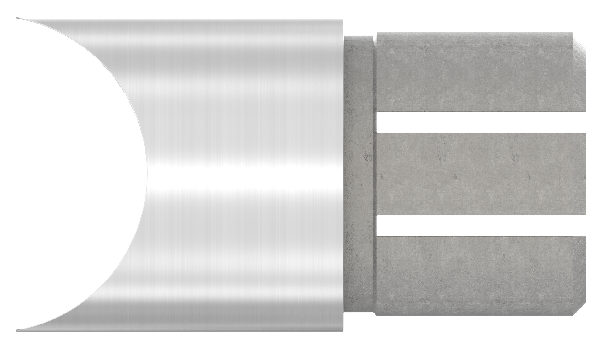Anschlussstück 90°, Anschluss oben: 48,3mm, V2A Anschlussstück 90°, Anschluss oben: 48,3mm, V2A