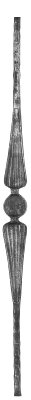 Zierstab 16x16mm, gehämmert, H: 1000mm