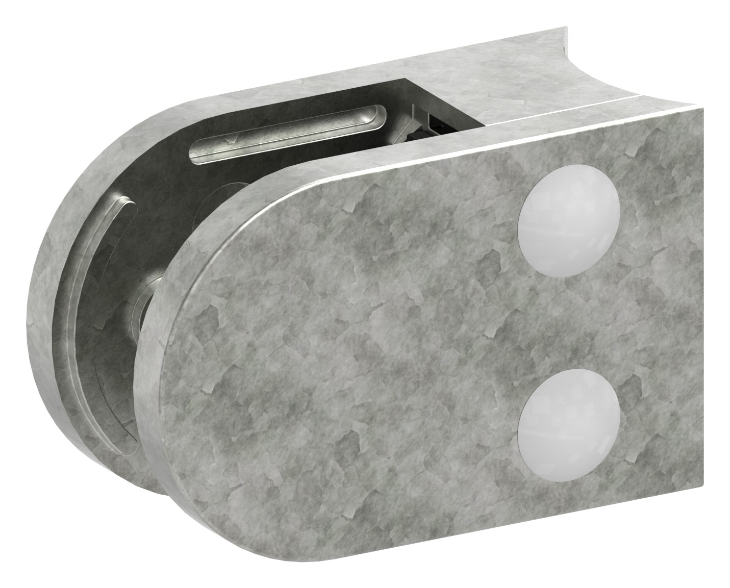 Glasklemme Mod. 38, Anschluss: 42,4mm, Zink roh