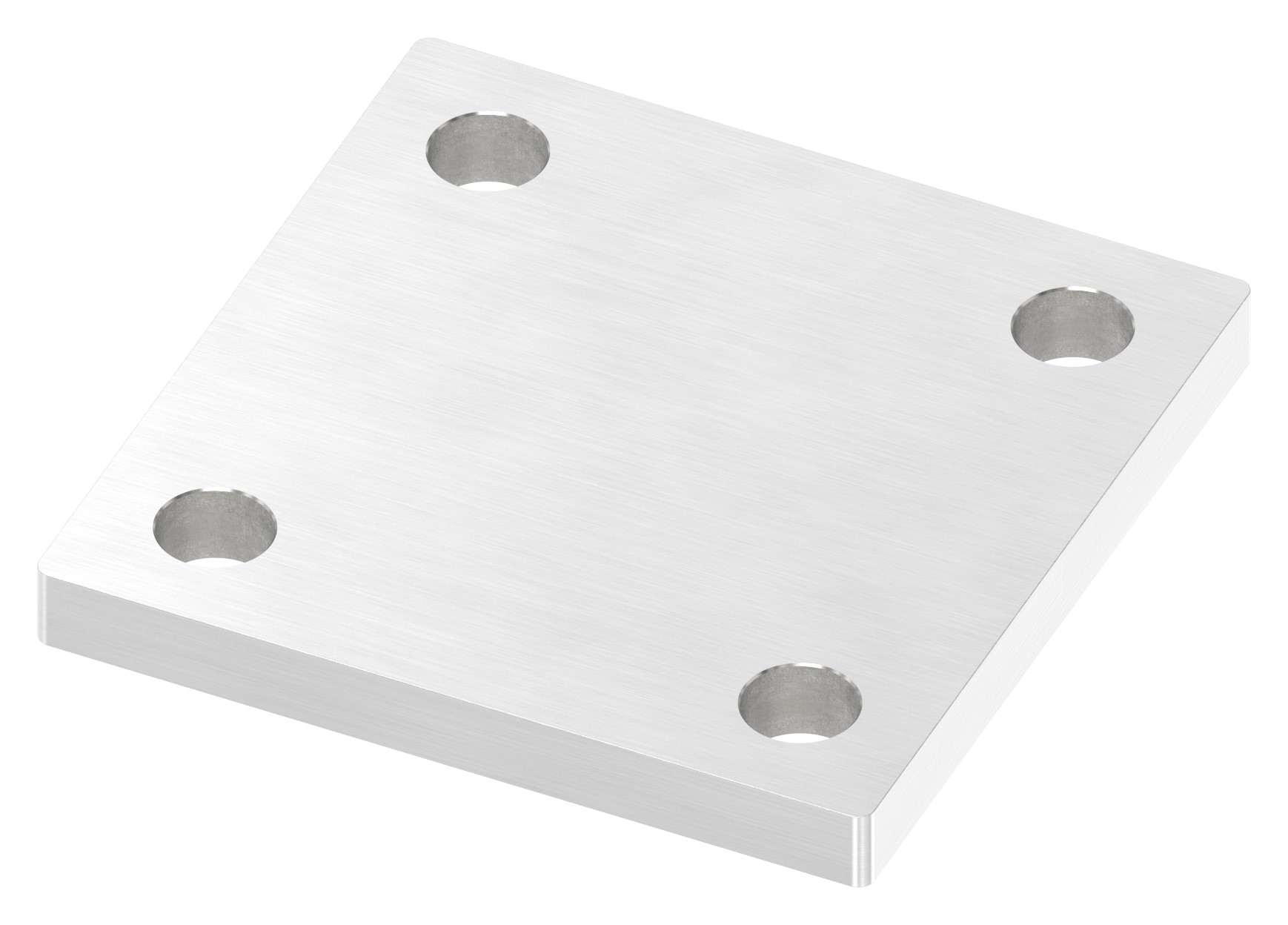 Ankerplatte, 100x100x10mm, mit Längsschliff, V2A