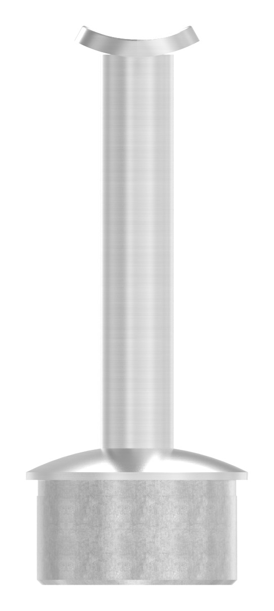 Rohrabschlussstopfen für Rohr 42,4x2,0mm, Handlaufanschlussplatte: 42,4mm, V2A