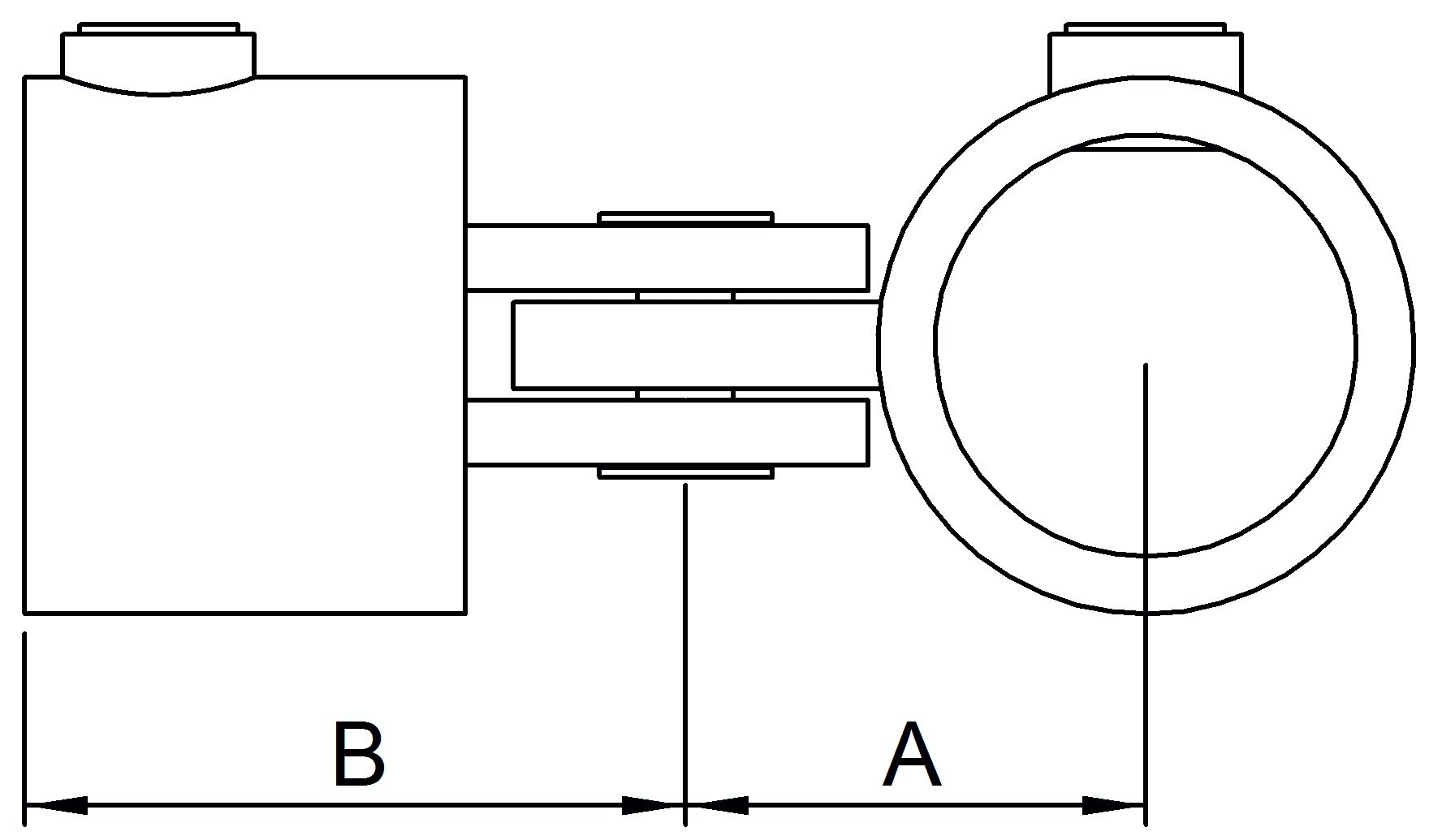 Verbinder, variabel, für Rohr Ø 26,9mm