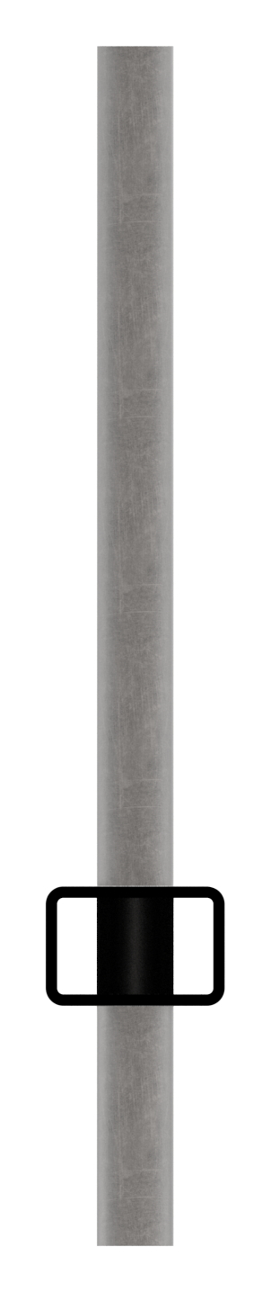 Rechteckrohr 30x20x2mm, Löcher für Ø 12mm mit Abstand Mitte-Mitte 125mm, L: 3000mm