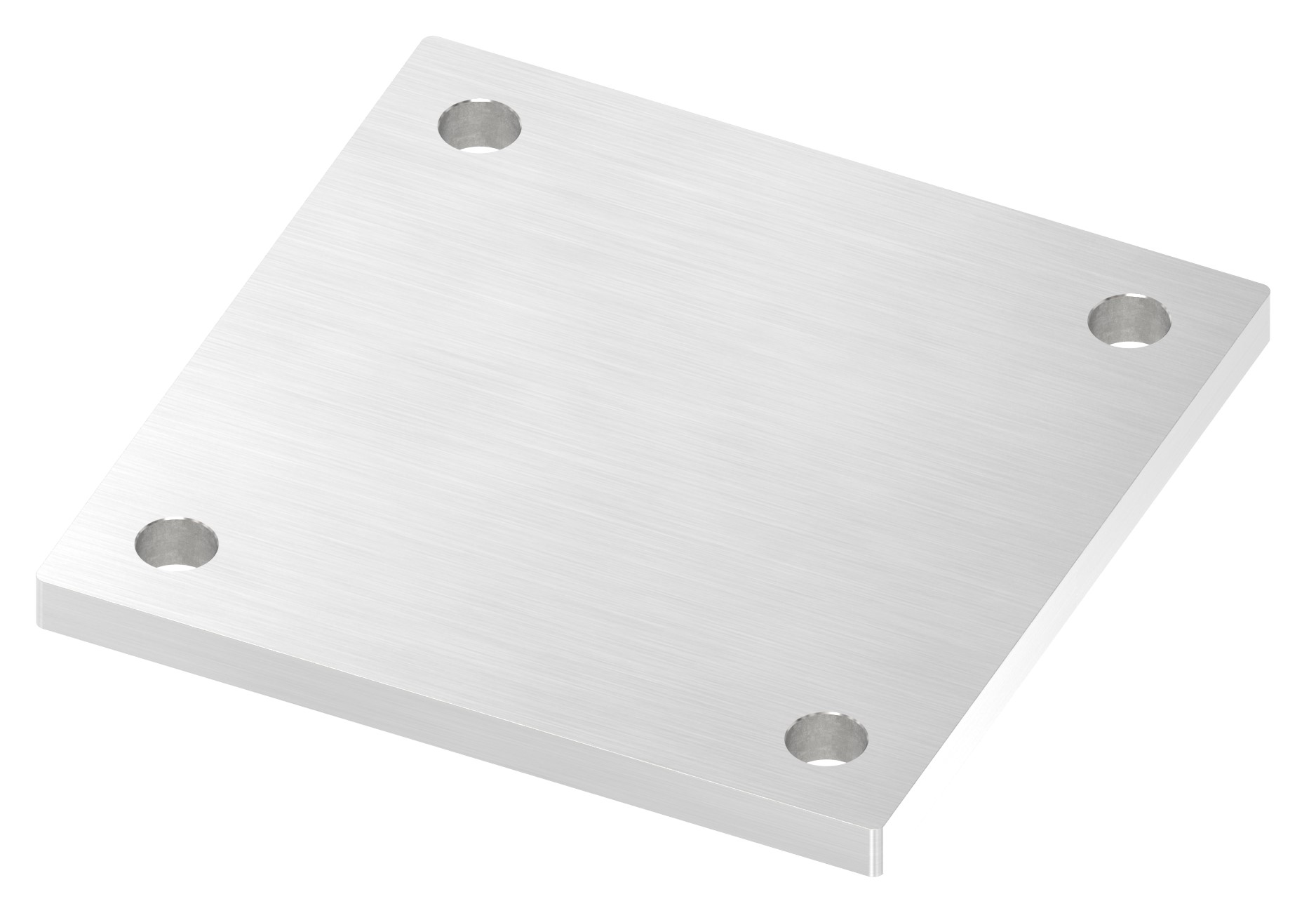 Ankerplatte, 150x150x10mm, mit Längsschliff, V2A