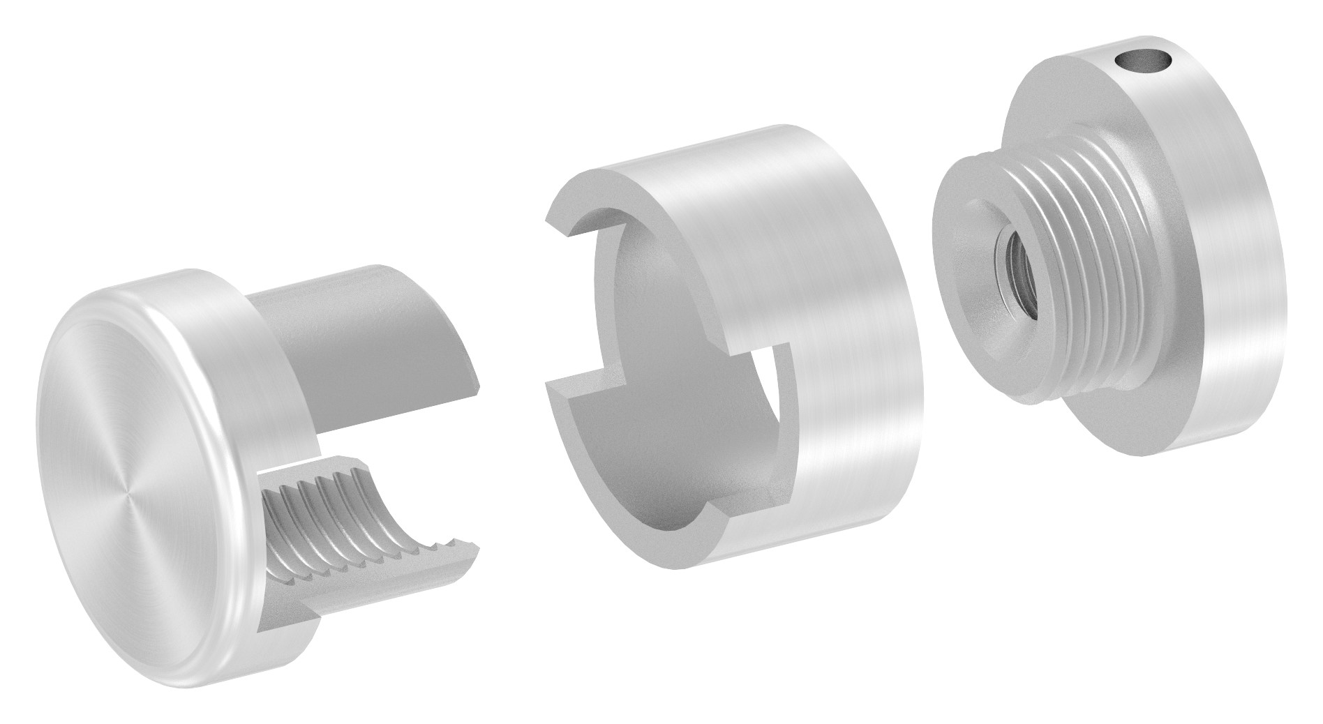 Brenk Grundhalter für Stäbe 12x12mm, ALU