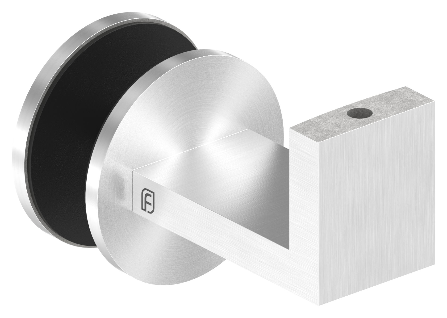 Sensa Design 1, flacher Anschluss, für Montage an Glas, V2A