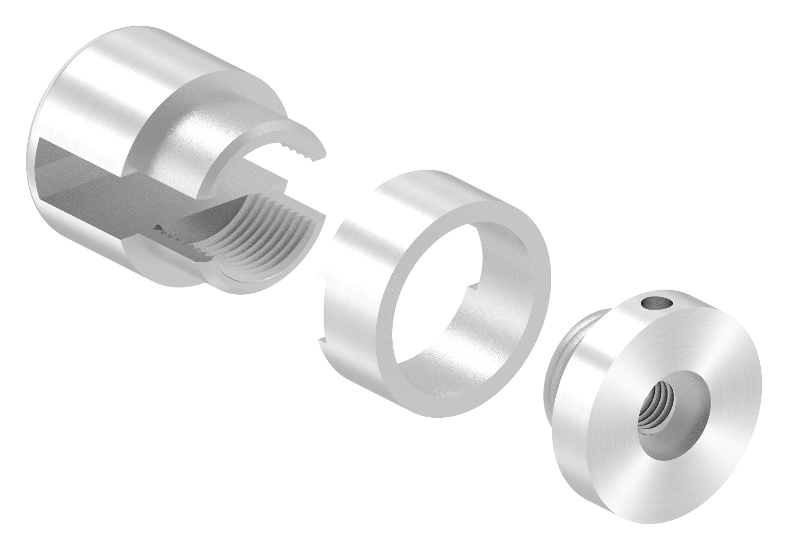Brenk Grundhalter für Flachstäbe 20 x 8mm, ALU