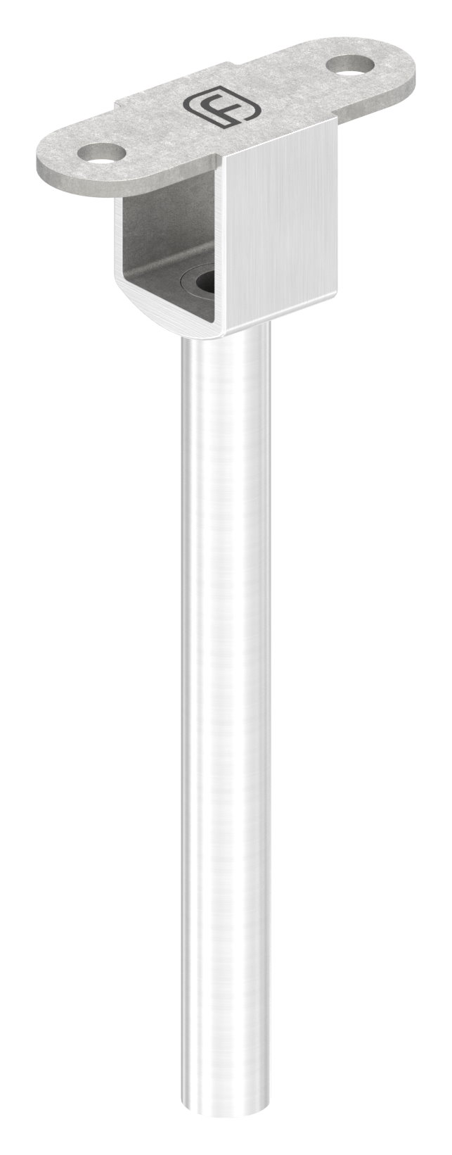 Stift mit Anschlussplatte für LED-Handlauf, hohl, V2A