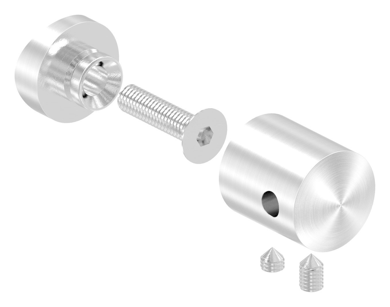 Seilhalter, für 4mm Seil, Anschluss: 42,4mm, V2A Seilhalter, für 4mm Seil, Anschluss: 42,4mm, V2A