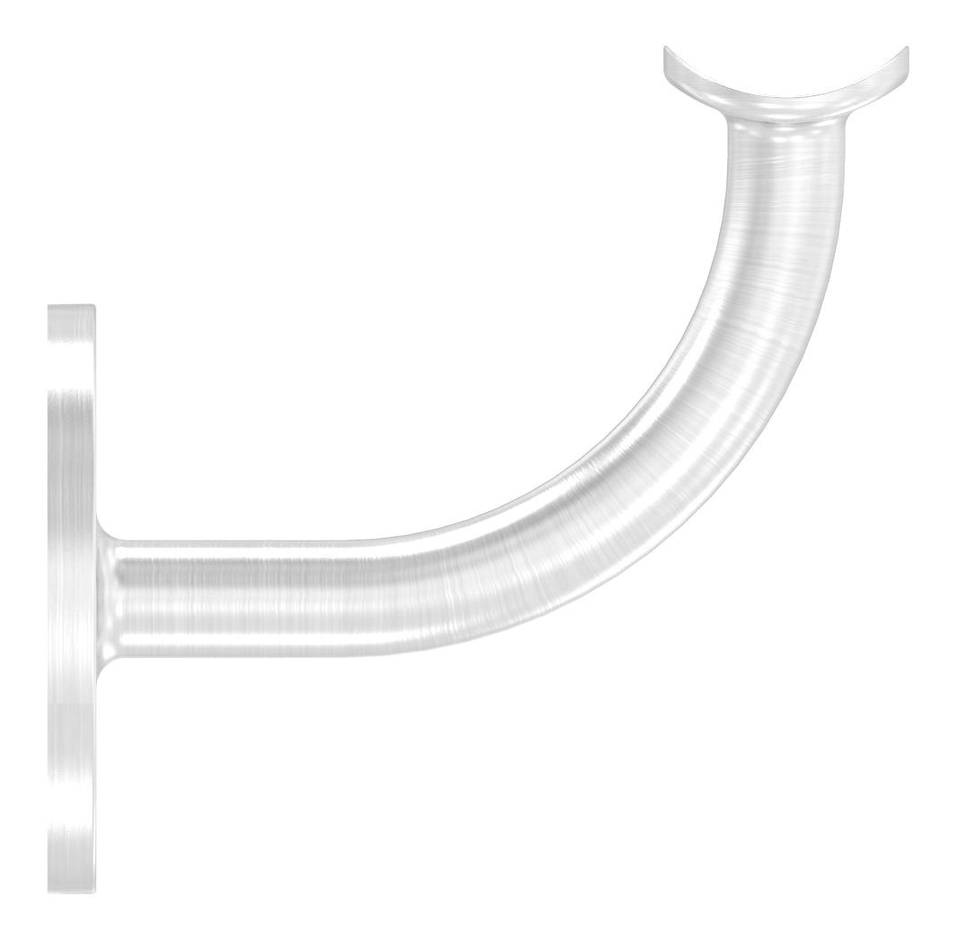Handlaufhalter mit Handlaufanschlussplatte 33,7mm, (Ronde und Bügel verschweißt),V2A