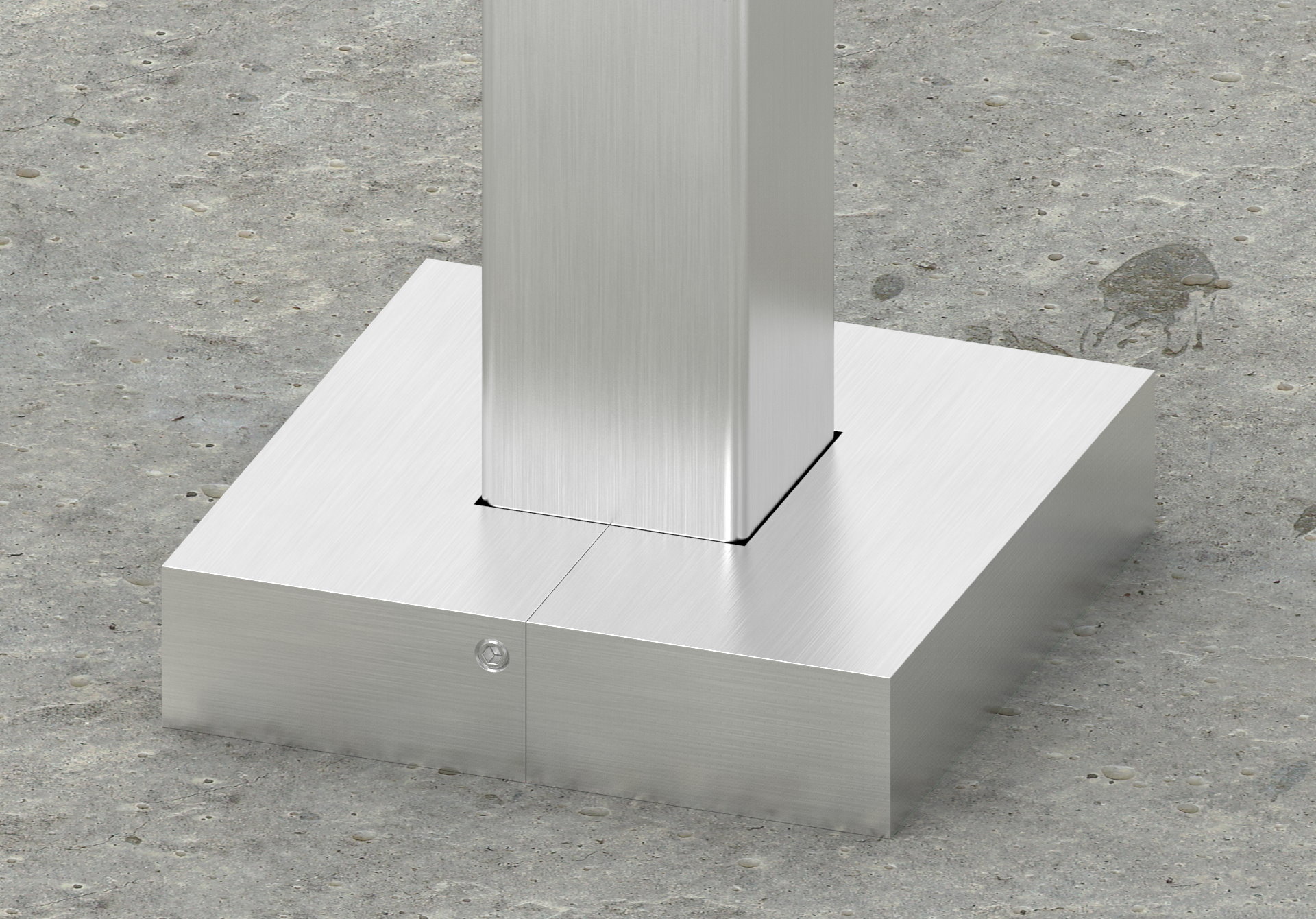 Abdeckrosette, 109x109x25mm, V4A